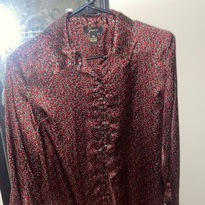 Button Down Floral Blouse